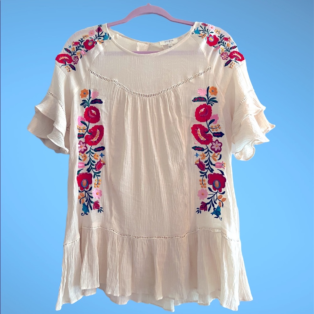 Umgee Boho Embroidered Top